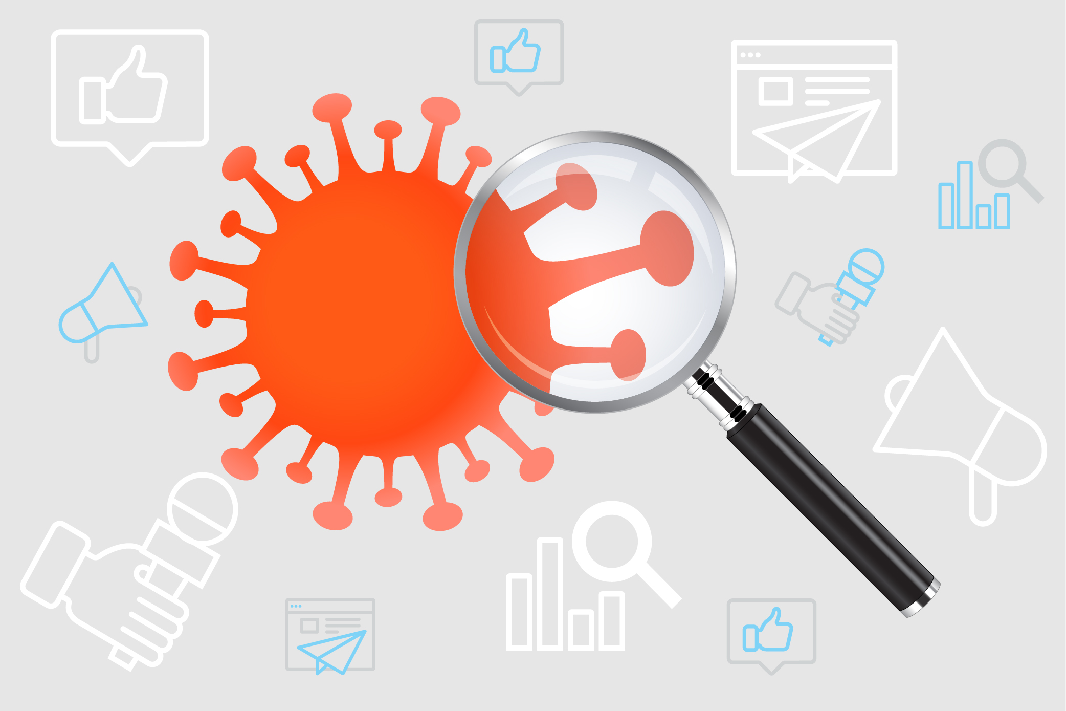 Illustration of loop over COVID-virus symbol